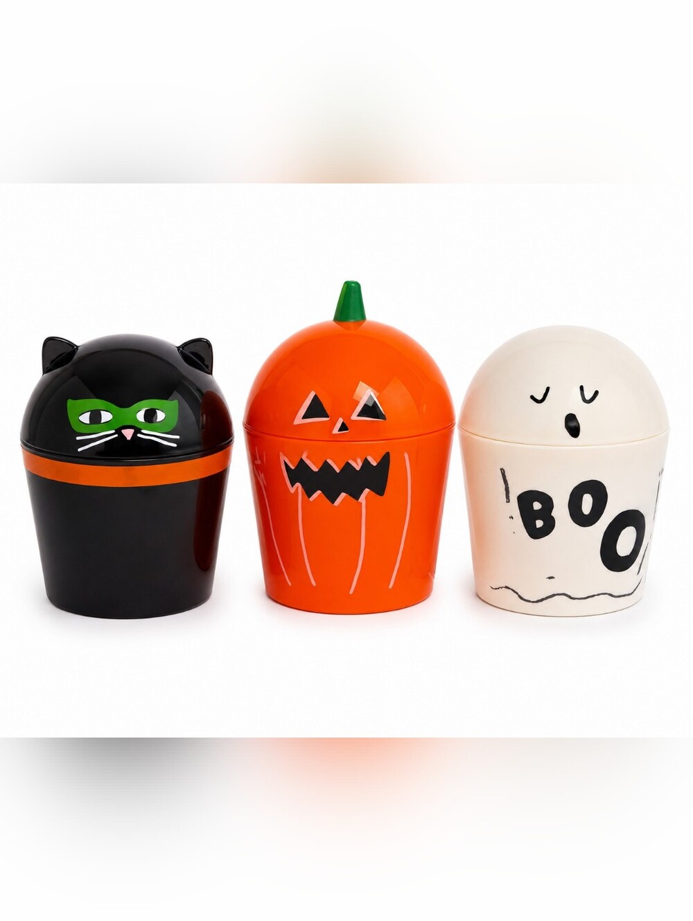 Target Candy & Snack Halloween Pumpkin, & Black Cat Vintage Inspired Containers